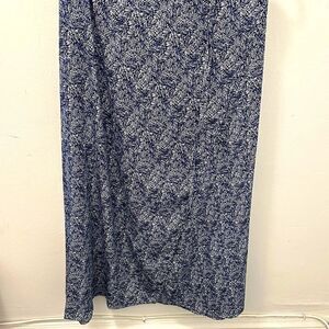 Lulu's Navy Patterned Maxi Skirt